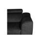 Canapé d'angle convertible en velours luxe 5 places, ASTERIA noir, angle gauche Canapé d'angle convertible en velours luxe 5 places, ASTERIA noir, angle gauche