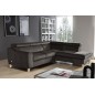 Canapé d'angle convertible en velours luxe 5 places, ASTERIA chocolat clair, angle droit Canapé d'angle convertible en velours luxe 5 places, ASTERIA chocolat clair, angle droit