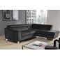 Canapé d'angle convertible en velours luxe 5 places, ASTERIA gris foncé, angle droit Canapé d'angle convertible en velours luxe 5 places, ASTERIA gris foncé, angle droit