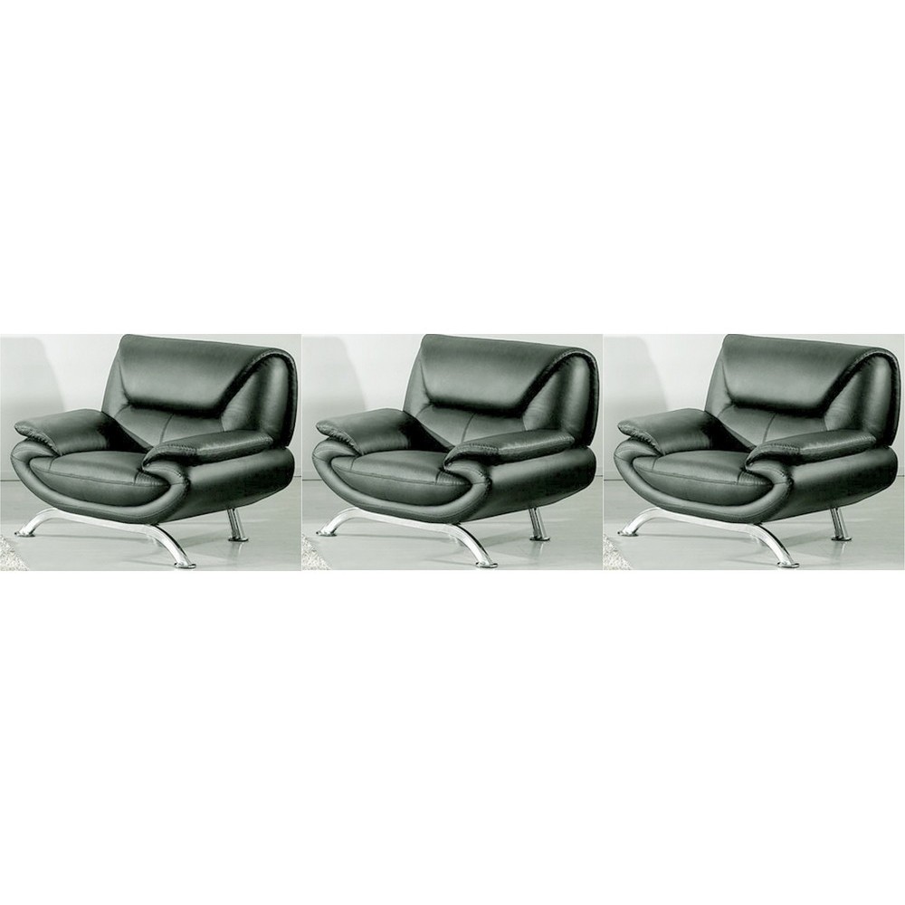 Paiement en 2x par Paypal : Ensemble 3 fauteuils 1 place en cuir italien JONAH, noir, total de la commande : 1406 euros Paiement en 2x par Paypal : Ensemble 3 fauteuils 1 place en cuir italien JONAH, noir, total de la commande : 1406 euros