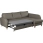 Canapé d'angle convertible en cuir de luxe italien , 5 places CONFORIA, taupe, angle droit Canapé d'angle convertible en cuir de luxe italien , 5 places CONFORIA, taupe, angle droit