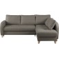 Canapé d'angle convertible en cuir de luxe italien , 5 places CONFORIA, taupe, angle droit Canapé d'angle convertible en cuir de luxe italien , 5 places CONFORIA, taupe, angle droit