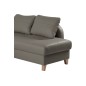 Canapé d'angle convertible en cuir de luxe italien , 5 places CONFORIA, taupe, angle droit Canapé d'angle convertible en cuir de luxe italien , 5 places CONFORIA, taupe, angle droit