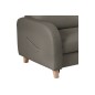 Canapé d'angle convertible en cuir de luxe italien , 5 places CONFORIA, taupe, angle droit Canapé d'angle convertible en cuir de luxe italien , 5 places CONFORIA, taupe, angle droit