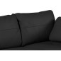 Canapé d'angle convertible en cuir de luxe italien , 5 places CONFORIA, noir, angle droit Canapé d'angle convertible en cuir de luxe italien , 5 places CONFORIA, noir, angle droit