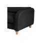 Canapé d'angle convertible en cuir de luxe italien , 5 places CONFORIA, noir, angle gauche Canapé d'angle convertible en cuir de luxe italien , 5 places CONFORIA, noir, angle gauche
