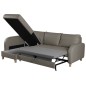 Canapé d'angle convertible en cuir de luxe italien , 5 places CONFORIA, taupe, angle gauche Canapé d'angle convertible en cuir de luxe italien , 5 places CONFORIA, taupe, angle gauche