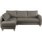 Canapé d'angle convertible en cuir de luxe italien , 5 places CONFORIA, taupe, angle gauche Canapé d'angle convertible en cuir de luxe italien , 5 places CONFORIA, taupe, angle gauche