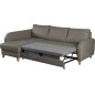 Canapé d'angle convertible en cuir de luxe italien , 5 places CONFORIA, taupe, angle gauche Canapé d'angle convertible en cuir de luxe italien , 5 places CONFORIA, taupe, angle gauche