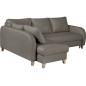 Canapé d'angle convertible en cuir de luxe italien , 5 places CONFORIA, taupe, angle gauche Canapé d'angle convertible en cuir de luxe italien , 5 places CONFORIA, taupe, angle gauche