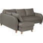 Canapé d'angle convertible en cuir de luxe italien , 5 places CONFORIA, gris foncé, angle gauche Canapé d'angle convertible en cuir de luxe italien , 5 places CONFORIA, gris foncé, angle gauche