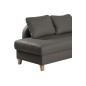 Canapé d'angle convertible en cuir de luxe italien , 5 places CONFORIA, gris foncé, angle gauche Canapé d'angle convertible en cuir de luxe italien , 5 places CONFORIA, gris foncé, angle gauche