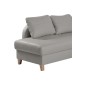 - Canapé d'angle convertible en cuir de luxe italien , 5 places CONFORIA, gris clair, angle gauche - Canapé d'angle convertible en cuir de luxe italien , 5 places CONFORIA, gris clair, angle gauche