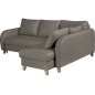 Canapé d'angle convertible en cuir de luxe italien , 5 places CONFORIA, gris foncé, angle droit Canapé d'angle convertible en cuir de luxe italien , 5 places CONFORIA, gris foncé, angle droit