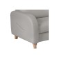 Canapé d'angle convertible en cuir de luxe italien , 5 places CONFORIA, gris clair, angle droit