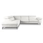 - Canapé d'angle relax en 100% tout cuir épais de luxe italien avec relax électrique, 5/6 places KASTER, blanc cassé, angle gauc - Canapé d'angle relax en 100% tout cuir épais de luxe italien avec relax électrique, 5/6 places KASTER, blanc cassé, angle gauc