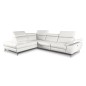 - Canapé d'angle relax en 100% tout cuir épais de luxe italien avec relax électrique, 5/6 places KASTER, blanc cassé, angle gauc - Canapé d'angle relax en 100% tout cuir épais de luxe italien avec relax électrique, 5/6 places KASTER, blanc cassé, angle gauc