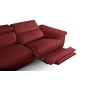 Canapé d'angle relax en 100% tout cuir épais de luxe italien avec relax électrique, 5/6 places KASTER, rouge bordeaux, angle gau Canapé d'angle relax en 100% tout cuir épais de luxe italien avec relax électrique, 5/6 places KASTER, rouge bordeaux, angle gau