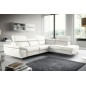 Canapé d'angle relax en 100% tout cuir épais de luxe italien avec relax électrique, 5/6 places KASTER, blanc cassé, angle droit Canapé d'angle relax en 100% tout cuir épais de luxe italien avec relax électrique, 5/6 places KASTER, blanc cassé, angle droit