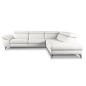Canapé d'angle relax en 100% tout cuir épais de luxe italien avec relax électrique, 5/6 places KASTER, blanc cassé, angle droit Canapé d'angle relax en 100% tout cuir épais de luxe italien avec relax électrique, 5/6 places KASTER, blanc cassé, angle droit