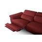 Canapé d'angle relax en 100% tout cuir épais de luxe italien avec relax électrique, 5/6 places KASTER, rouge bordeaux, angle dro Canapé d'angle relax en 100% tout cuir épais de luxe italien avec relax électrique, 5/6 places KASTER, rouge bordeaux, angle dro