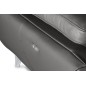 Canapé d'angle relax en 100% tout cuir épais de luxe italien avec relax électrique, 5/6 places KASTER, anthracite, angle droit