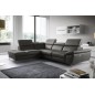 Canapé d'angle relax en 100% tout cuir épais de luxe italien avec relax électrique, 5/6 places KASTER, anthracite, angle gauche Canapé d'angle relax en 100% tout cuir épais de luxe italien avec relax électrique, 5/6 places KASTER, anthracite, angle gauche