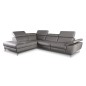 Canapé d'angle relax en 100% tout cuir épais de luxe italien avec relax électrique, 5/6 places KASTER, taupe, angle gauche Canapé d'angle relax en 100% tout cuir épais de luxe italien avec relax électrique, 5/6 places KASTER, taupe, angle gauche