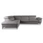 Canapé d'angle relax en 100% tout cuir épais de luxe italien avec relax électrique, 5/6 places KASTER, taupe, angle gauche Canapé d'angle relax en 100% tout cuir épais de luxe italien avec relax électrique, 5/6 places KASTER, taupe, angle gauche