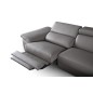 Canapé d'angle relax en 100% tout cuir épais de luxe italien avec relax électrique, 5/6 places KASTER, taupe, angle droit Canapé d'angle relax en 100% tout cuir épais de luxe italien avec relax électrique, 5/6 places KASTER, taupe, angle droit