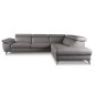 Canapé d'angle relax en 100% tout cuir épais de luxe italien avec relax électrique, 5/6 places KASTER, taupe, angle droit Canapé d'angle relax en 100% tout cuir épais de luxe italien avec relax électrique, 5/6 places KASTER, taupe, angle droit