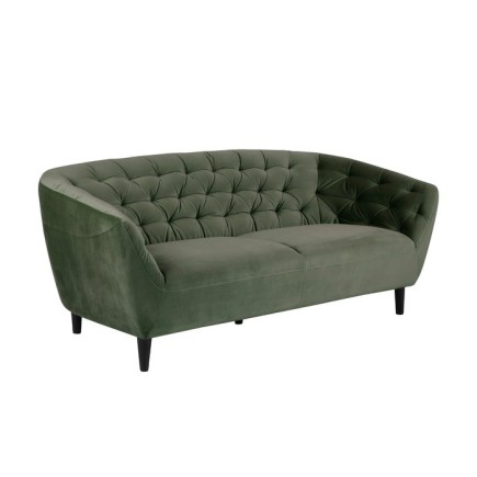 Canapé 3 places en tissu matelassé Rita coloris vert