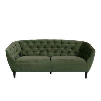 Canapé 3 places en tissu matelassé Rita coloris vert