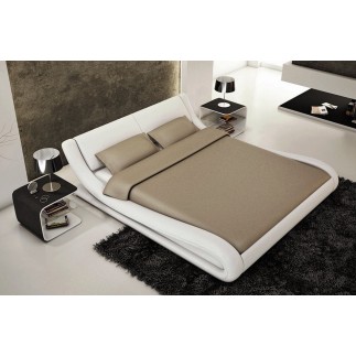 Lit en cuir italien de luxe DREAM, blanc, 160x200