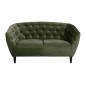 Canapé 2 places en tissu matelassé Rita coloris vert Canapé 2 places en tissu matelassé Rita coloris vert