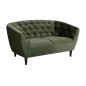 Canapé 2 places en tissu matelassé Rita coloris vert Canapé 2 places en tissu matelassé Rita coloris vert