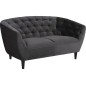 Canapé 2 places en tissu matelassé Rita coloris gris foncé Canapé 2 places en tissu matelassé Rita coloris gris foncé