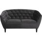 Canapé 2 places en tissu matelassé Rita coloris gris foncé Canapé 2 places en tissu matelassé Rita coloris gris foncé