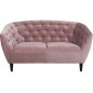 Canapé 2 places en tissu matelassé Rita coloris rose pale Canapé 2 places en tissu matelassé Rita coloris rose pale