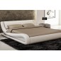 Lit en cuir italien de luxe DREAM, blanc, 160x200 Lit en cuir italien de luxe DREAM, blanc, 160x200