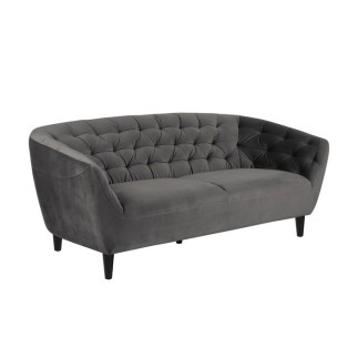 Canapé 3 places en tissu matelassé Rita coloris gris foncé, Vert