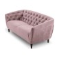 Canapé 3 places en tissu matelassé Rita coloris rose pale Canapé 3 places en tissu matelassé Rita coloris rose pale