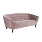 Canapé 3 places en tissu matelassé Rita coloris rose pale Canapé 3 places en tissu matelassé Rita coloris rose pale