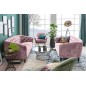 Canapé 3 places en tissu matelassé Rita coloris rose pale Canapé 3 places en tissu matelassé Rita coloris rose pale