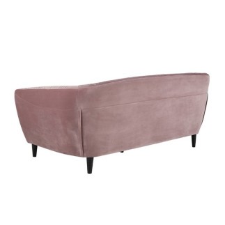 Canapé 3 places en tissu matelassé Rita coloris rose pale
