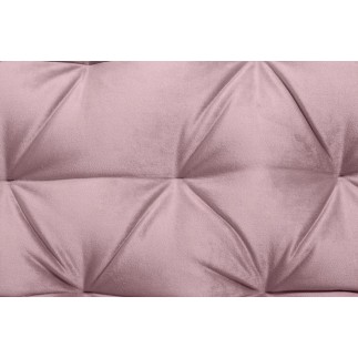 Canapé 3 places en tissu matelassé Rita coloris rose pale