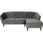Canapé d'angle en tissu matelassé de qualité Rita coloris gris foncé, angle droit, 4 places Canapé d'angle en tissu matelassé de qualité Rita coloris gris foncé, angle droit, 4 places