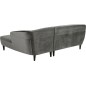 - Canapé d'angle en tissu matelassé de qualité Rita coloris gris foncé, angle gauche, 4 places