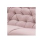Canapé d'angle en tissu matelassé de qualité Rita coloris rose pale, angle gauche, 4 places