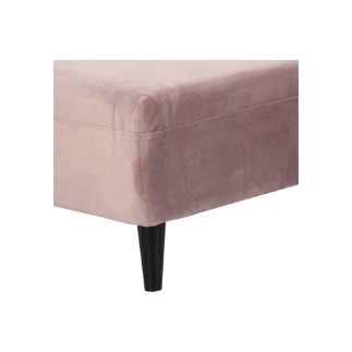 Canapé d'angle en tissu matelassé de qualité Rita coloris rose pale, angle gauche